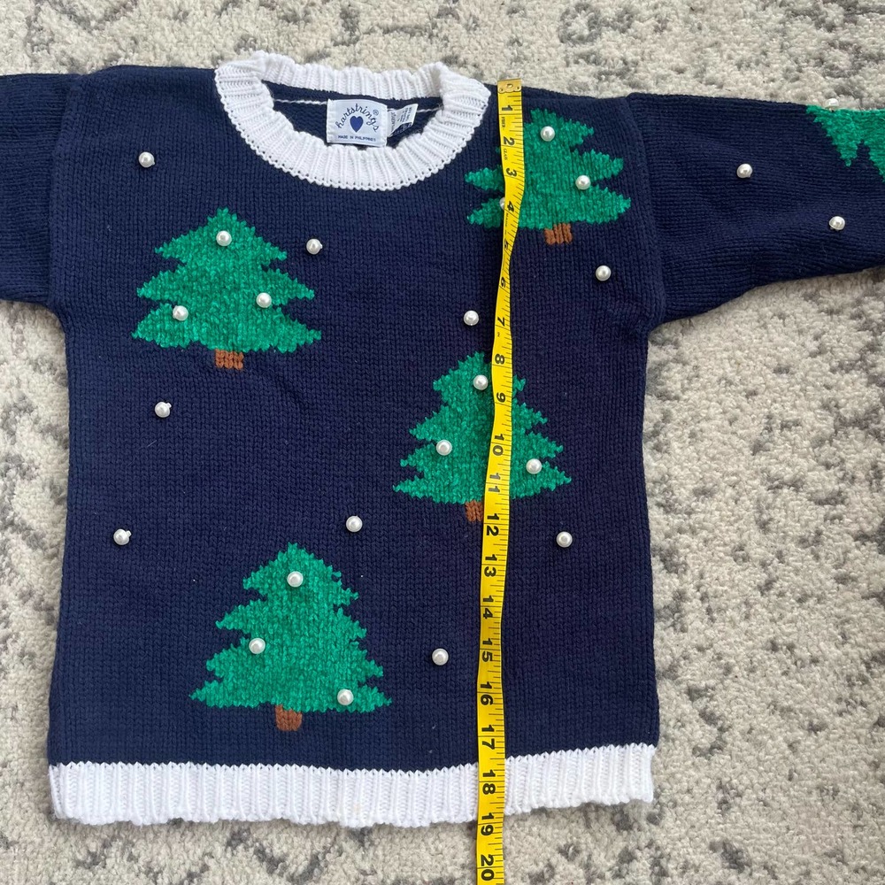 Vtg Hartstrings Christmas Tree Sweater Dress size 4 - Picture 5 of 8